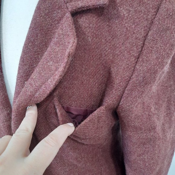 Vtg 70s wool blazer w/ gold buttons - Picture 8 of 11